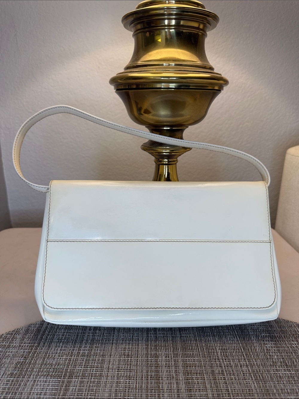kate spade White Patent Shoulder Bag